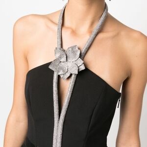 Nuè Rhinestone Embellished Stretch Top